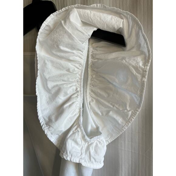 A New Day White Square Neck Ruffled Cap Sleeve Top Reg Size Medium - Picture 4 of 5